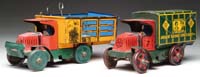 Appraisal: TWO MARX MACK TRUCKS American Railroad Express Agency and Merchant