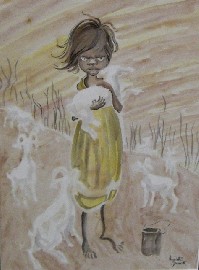 Appraisal: Elizabeth Anne Durack - The Kids watercolour signed 'Elizabeth Durack'