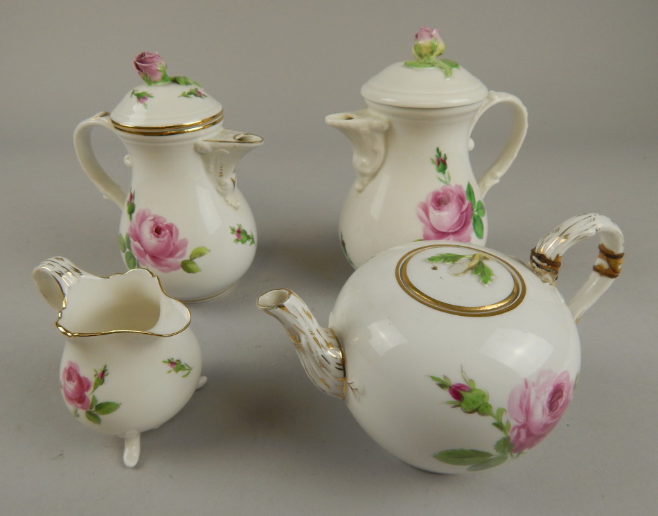 Appraisal: A small collection of late Meissen porcelain pieces to include