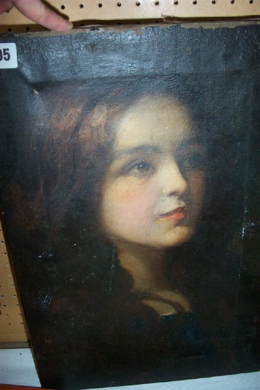 Appraisal: A late th century oil painting on canvas head and