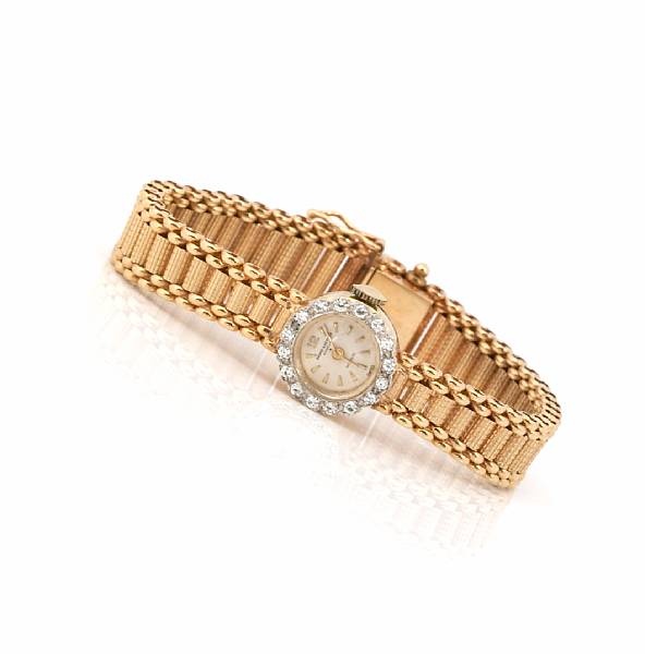 Appraisal: A k gold and diamond set Baume amp Mercier bracelet