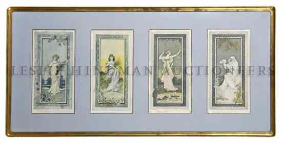 Appraisal: A Set of Four Allegorical Etchings of the Four Seasons