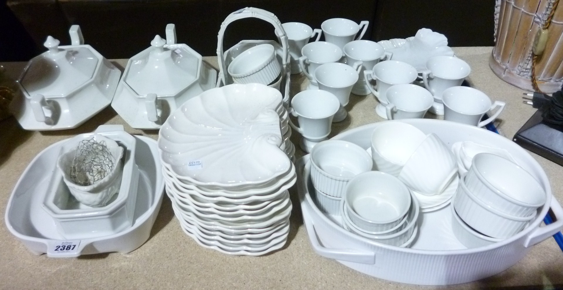 Appraisal: A quantity of white glazed ceramic dinner and tea wares