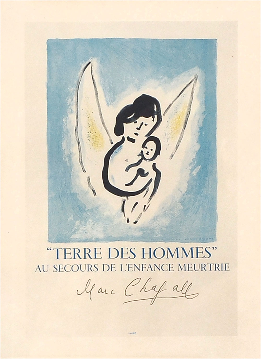 Appraisal: CHAGALL Marc - ''Terre de Hommes'' Lithograph '' x ''