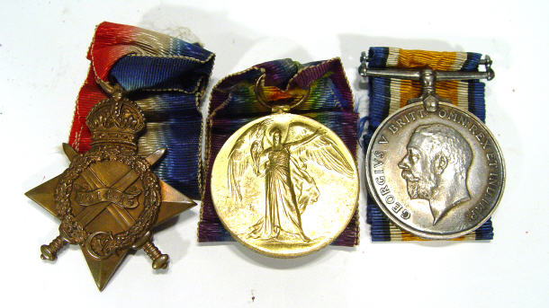 Appraisal: World War I Military medal group comprised Star War medal