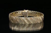 Appraisal: Italian Gold Bracelet of Diagonal Design k yellow gold bracelet