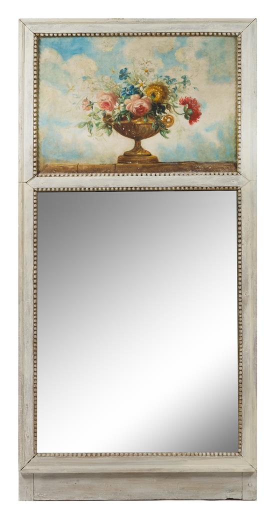 Appraisal: Sale Lot A French Provincial Painted Trumeau Mirror th century