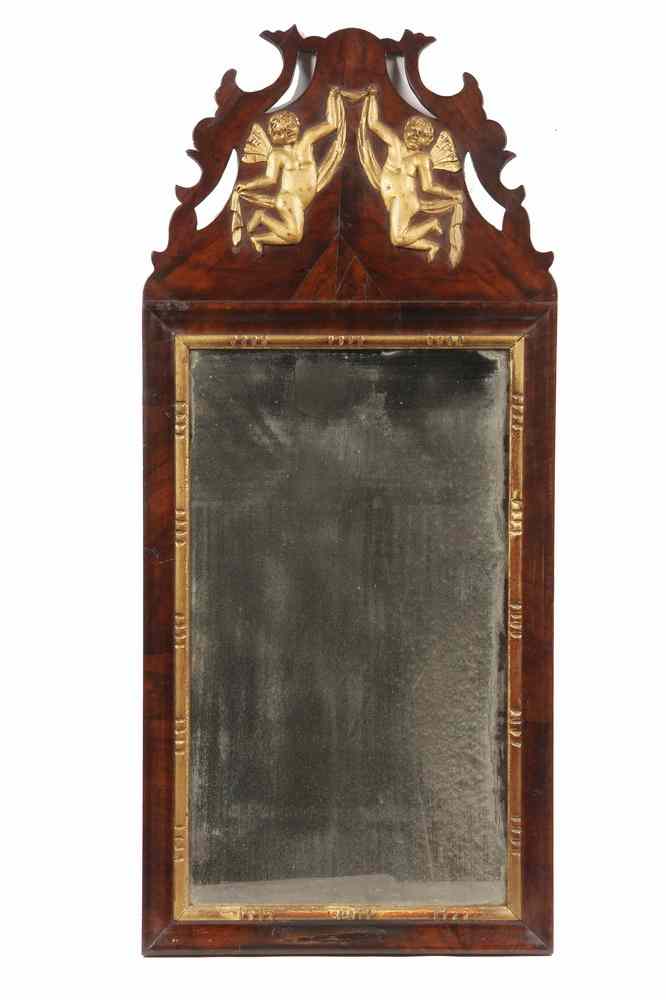 Appraisal: PERIOD LOOKING GLASS - Important Queen Anne Period Parcel Gilt