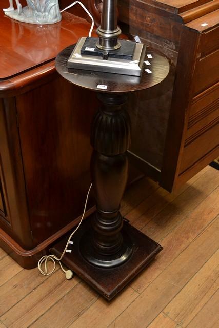 Appraisal: HARDWOOD PEDESTAL HARDWOOD PEDESTAL