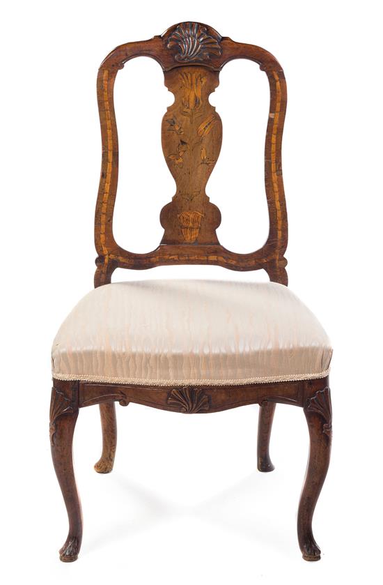 Appraisal: Sale Lot A George III Inlaid Walnut Side Chair th