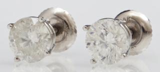 Appraisal: Pair of K Diamond Stud Earrings each with a Pair