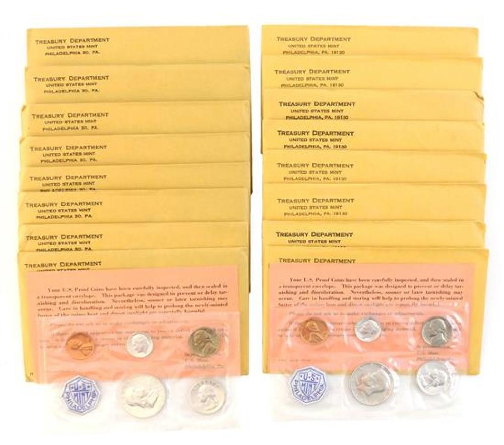 Appraisal: COINS Lot of 's proof sets includes eight sets and