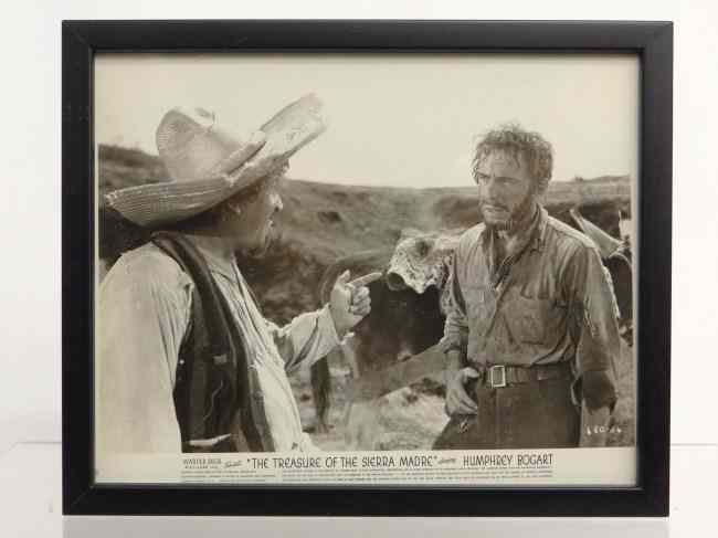 Appraisal: Vintage movie lobby card with Humphrey Bogart ''The Treasure Of