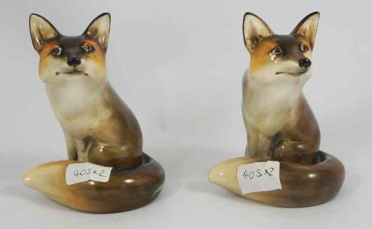 Appraisal: Royal Doulton Curled Seated Fox's HN in natural colours and