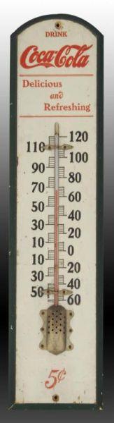 Appraisal: Coca-Cola Wooden Thermometer Description Circa Very clean and bright Light