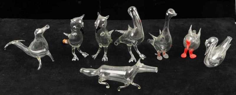 Appraisal: Lot of Free Blown Glass Christmas Decorations Description Mostly birds