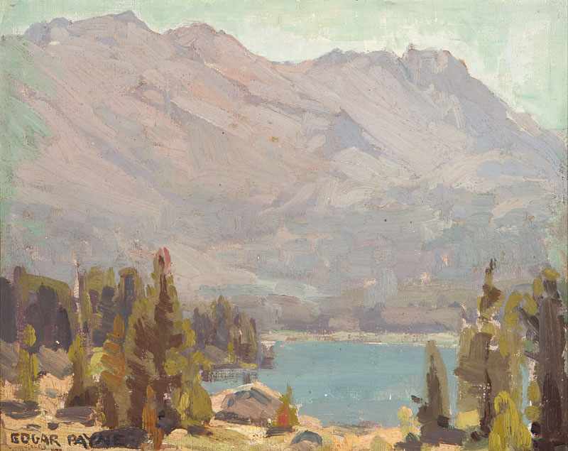 Appraisal: Edgar Alwin Payne - Hollywood CA Mountain Scene over a