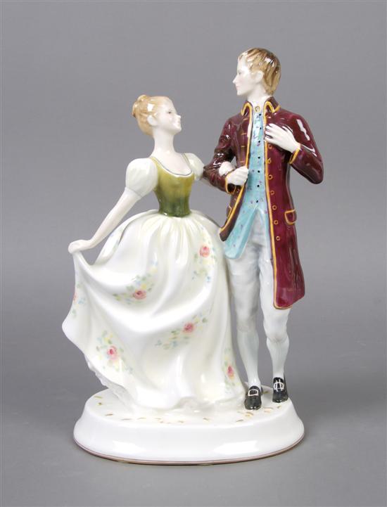 Appraisal: A Royal Doulton Porcelain Figural Group Height inches