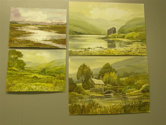 Appraisal: Keith Burtonshaw four watercolours of Wales Dolbadarn Castle Llanberis by