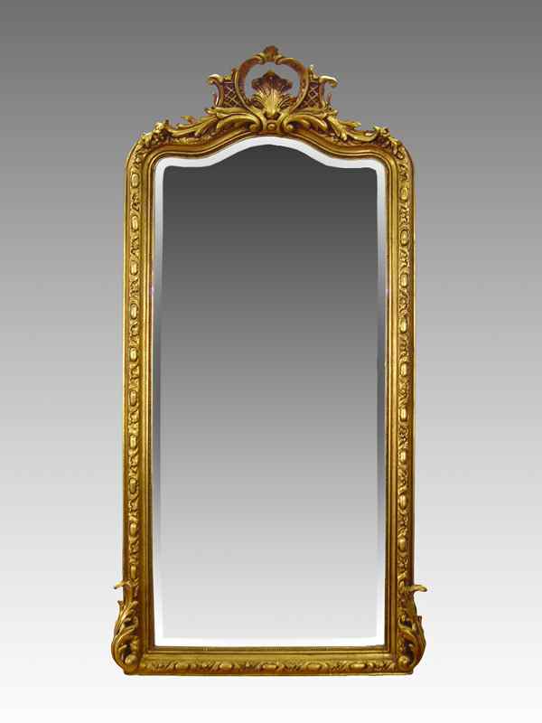 Appraisal: GILT GESSOED WOOD PIER MIRROR Approx '' h x ''CONDITION