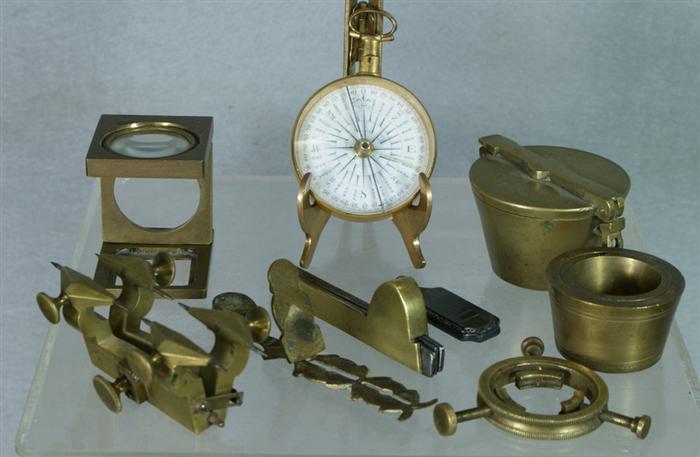 Appraisal: brass measuring other objects including type setting measures sets graduated