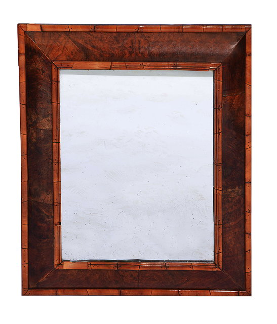 Appraisal: AN TH CENTURY BURR WALNUT AND YEW WOOD CUSHION FRAMED