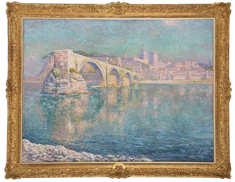 Appraisal: Paul Leduc Belgian - Pont d'Avignon Pont Saint-B n zet