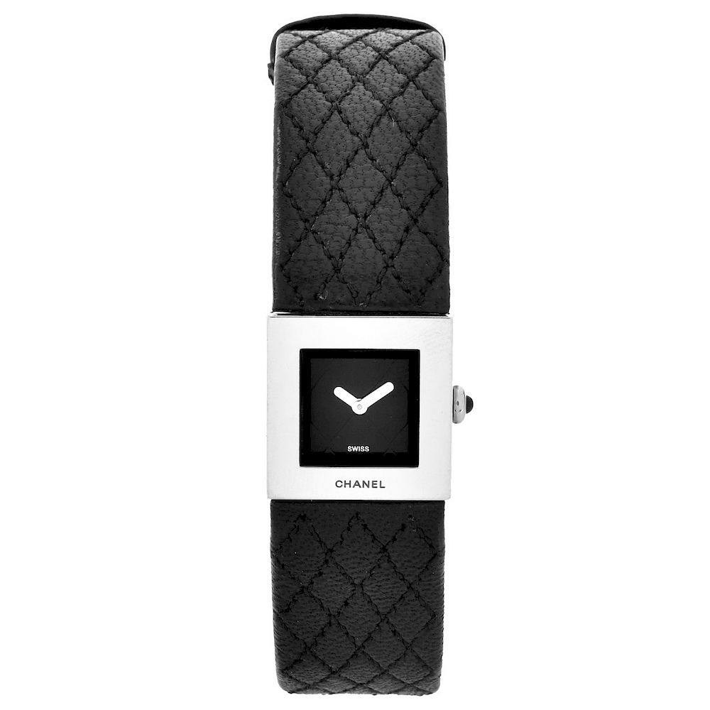 Appraisal: Chanel Matelasse Watch Chanel Matelasse Watch Silver tone stainless steel