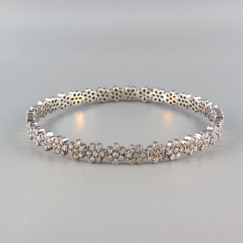 Appraisal: Diamond Bracelet hundreds of rose cut diamonds in sterling silver