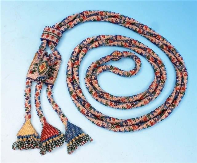 Appraisal: A Victorian bead work necklace