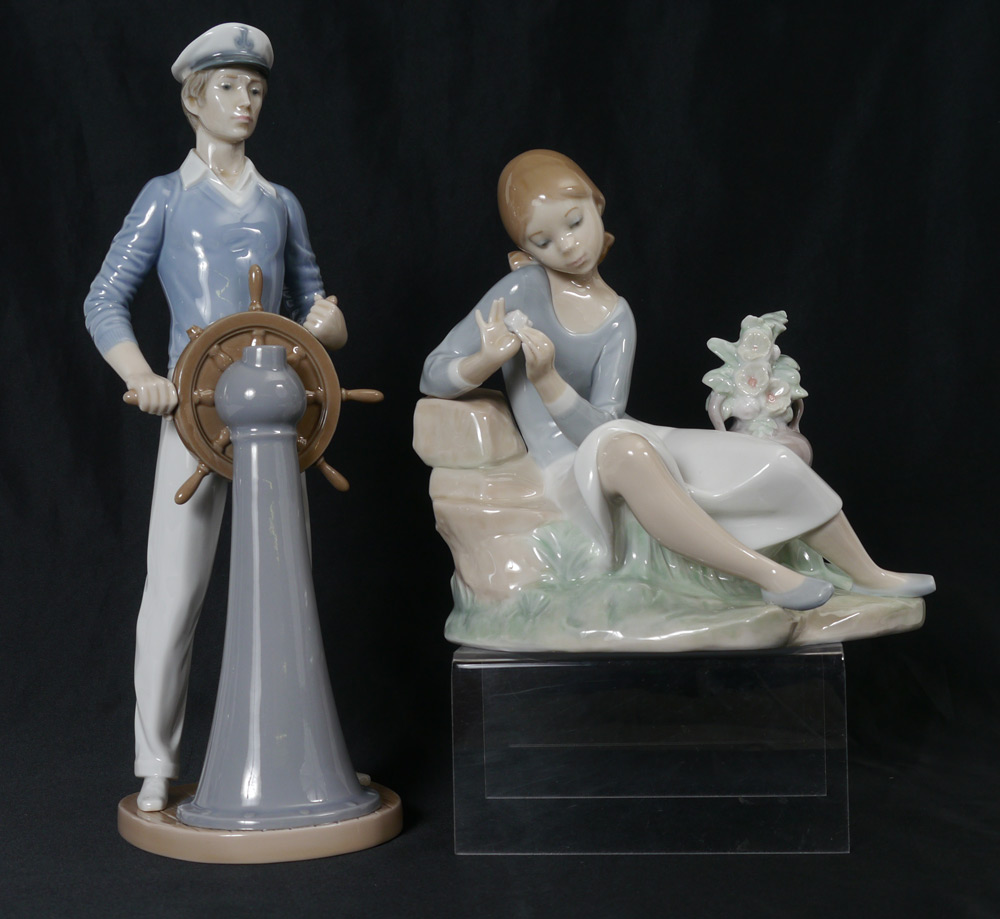 Appraisal: LLADRO PORCELAIN FIGURINES Rosalinda Alfredo Ruiz sculptor issued retired ''h