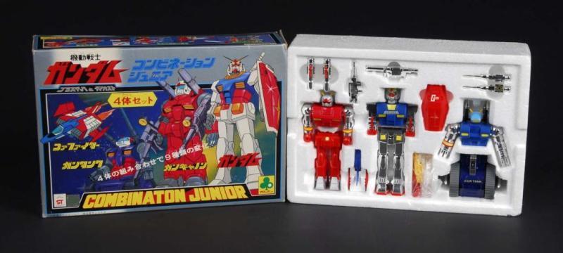 Appraisal: Gundam Combination Junior set Description Japanese Made by Clover MIB