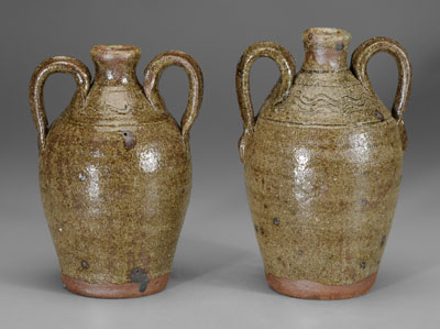 Appraisal: Two Burlon Craig two-handled jugs Lincoln County North Carolina -