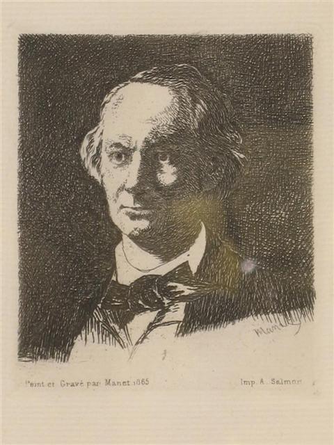 Appraisal: AFTER EDOUARD MANET FRENCH - CHARLES BAUDELAIRE Etching on arches