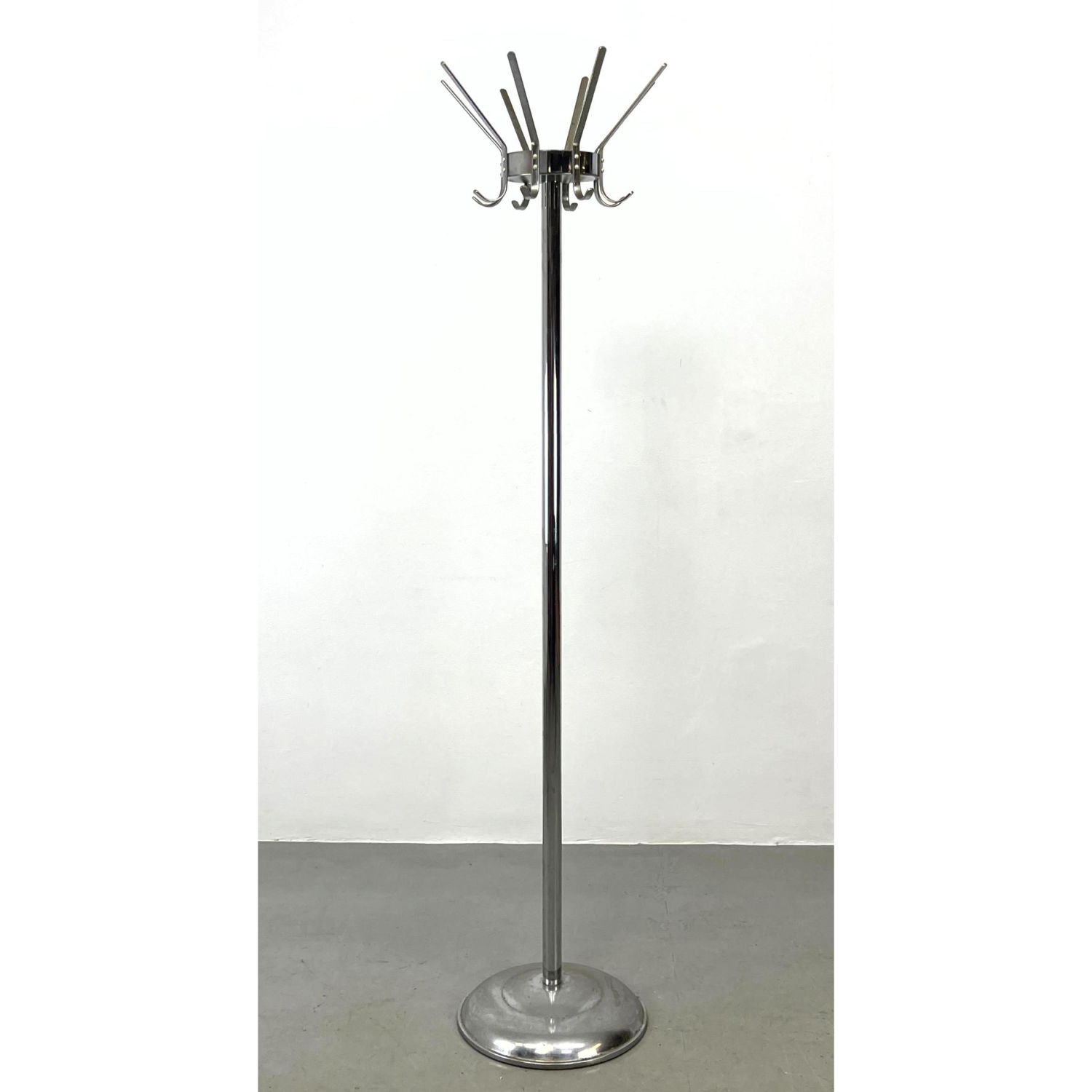 Appraisal: Chrome Floor Model Coat Hat Rack Dimensions H inches W