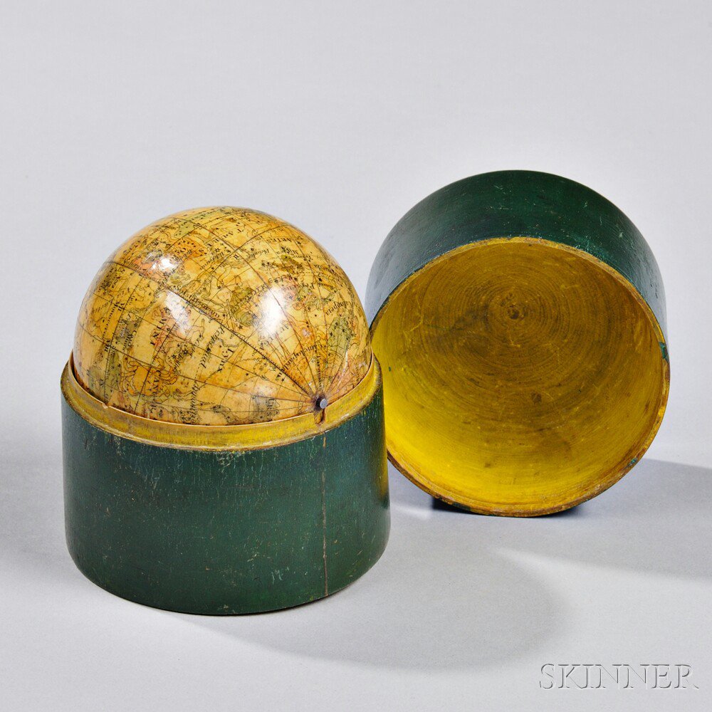 Appraisal: Newton's Improved Celestial -inch Pocket Globe c twelve printed gores