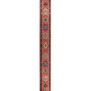 Appraisal: An Indo-Heriz Wool Runner Second Half th Century feet inches