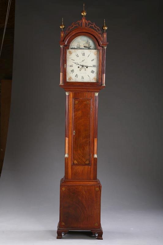 Appraisal: FINE INLAID FEDERAL TALL CASE CLOCK Dial marked for John