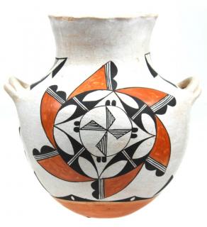 Appraisal: Ceramic R C Garcia Vase Crack otherwise good condition Signed