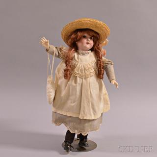 Appraisal: Armand Marseille Bisque Head Doll with inset eyes and open