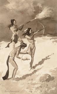 Appraisal: FREDERIC REMINGTON - The Thunder-Fighters Would Take Their Bows and