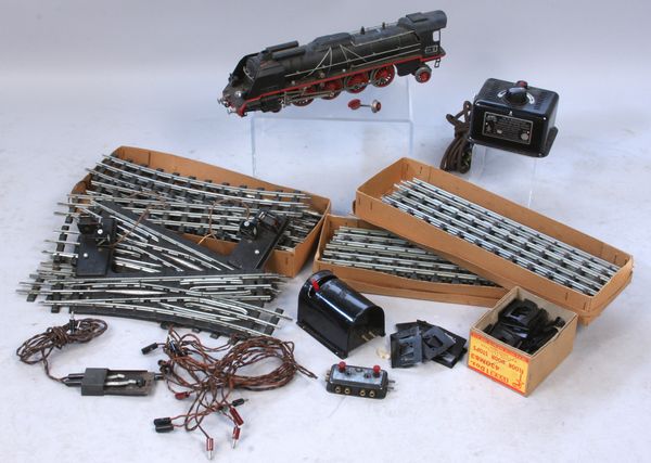 Appraisal: 's Marklin train engine and track elements including one engine