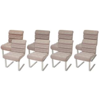 Appraisal: Set of Eight Mariani for Pace Lugano Chrome and Upholstered