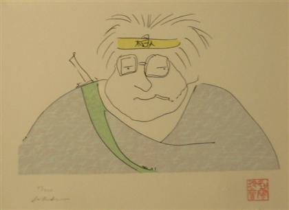 Appraisal: two prints AFTER JOHN LENNON british - SAMURAI pencil signed