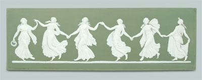 Appraisal: Wedgwood plaque six dancing classical female figures in relief on