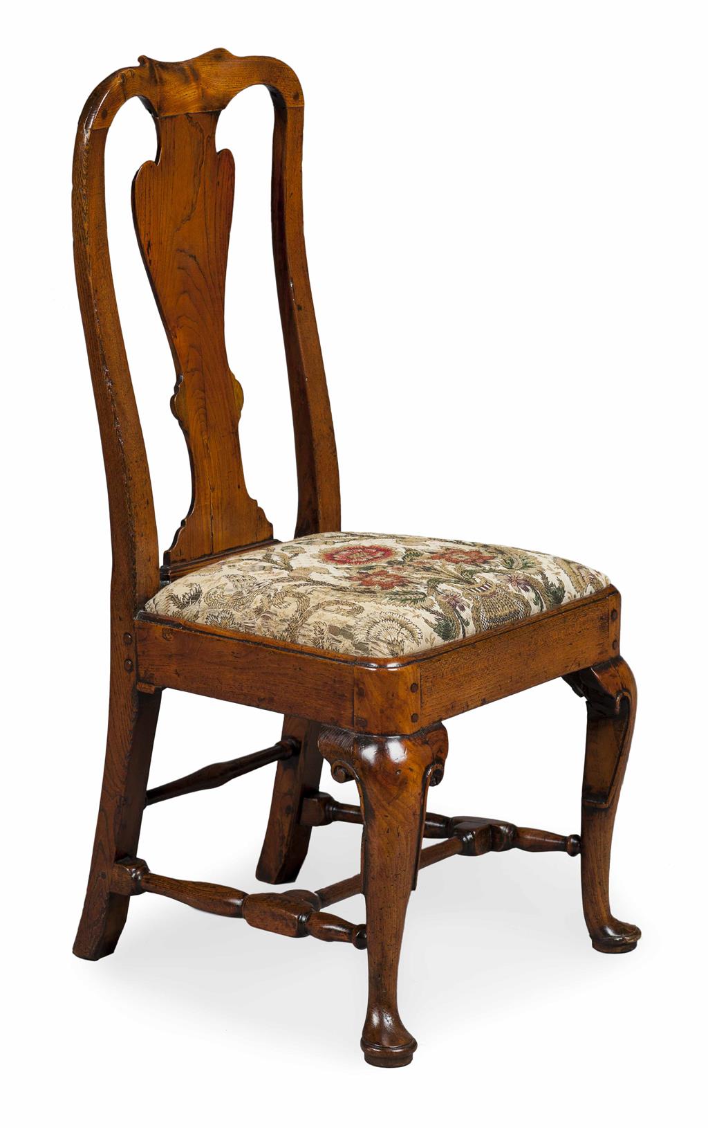 Appraisal: GEORGE II ELM SIDE CHAIR TH CENTURY the shaped crest