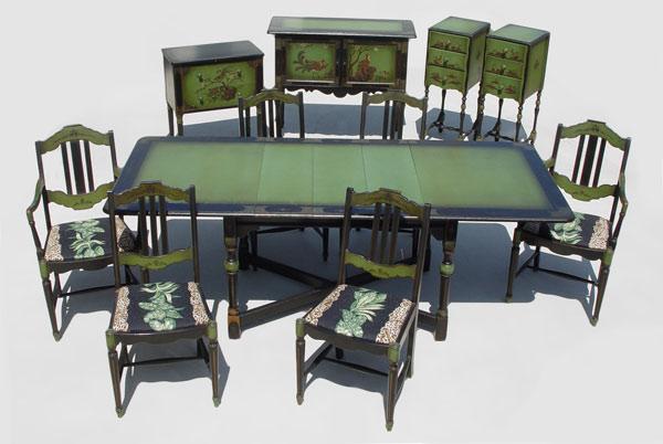 Appraisal: STICKLEY BROS QUAINT AMERICAN FURNITURE DINING SET PLUS piece group