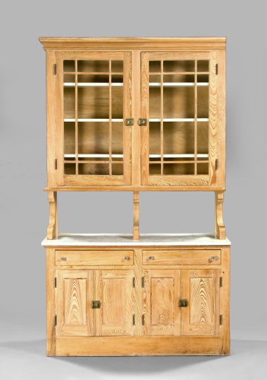 Appraisal: Southern Vernacular Cypress Cabinet early th century in two parts