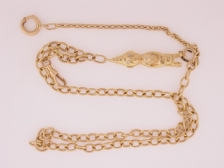 Appraisal: Watch chain K YG with motif of man carrying a