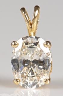 Appraisal: ct Oval Diamond Pendant ct oval diamond approximately SI -I